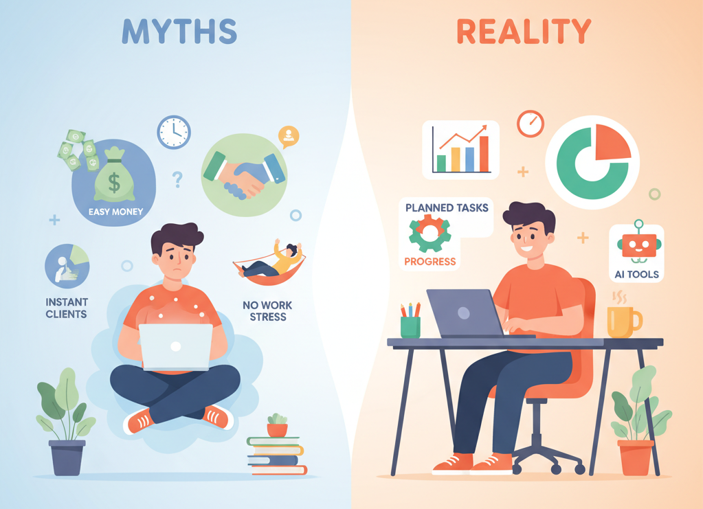 Freelancing Myths vs Reality