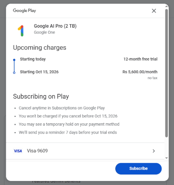 gemini ai free for students subscription