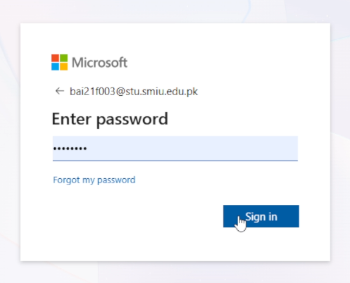 student email varification password