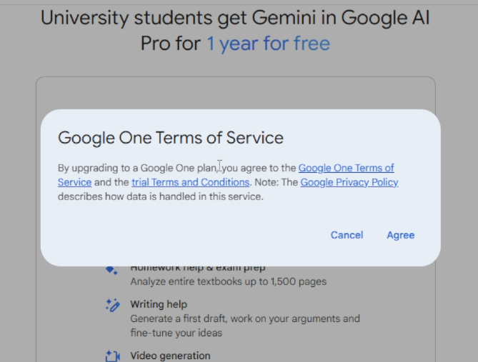 terms and conditions gemini student account